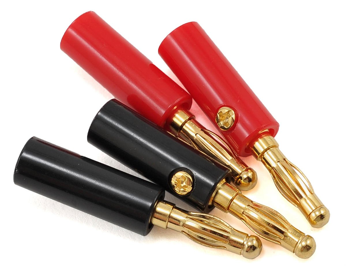 ProTek RC 4.0mm Gold Plated Banana Plugs (2 Red/2 Black) (PTK-5003)