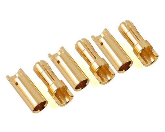 ProTek RC 5.5mm "Super Bullet" Solid Gold Connectors (3 Male/3 Female) (PTK-5014)