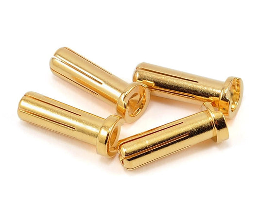 ProTek RC 5.0mm "Super Bullet" Solid Gold Connectors (4 Male) (PTK-5022)