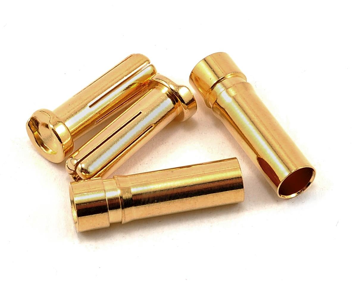 ProTek RC 5.0mm "Super Bullet" Solid Gold Connectors (2 Male/2 Female) (PTK-5024)