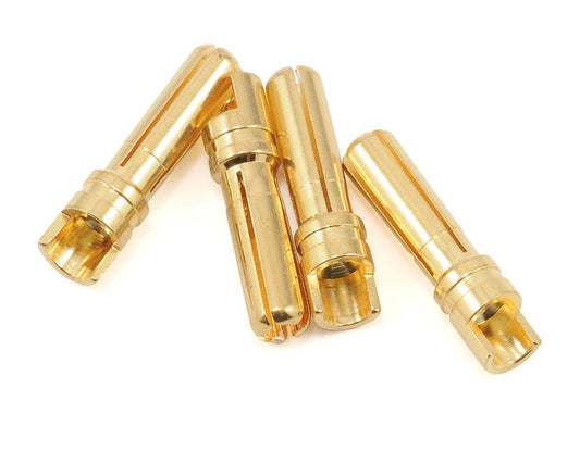 ProTek RC 4.0mm "Super Bullet" Solid Gold Connectors (4 Male) (PTK-5035)