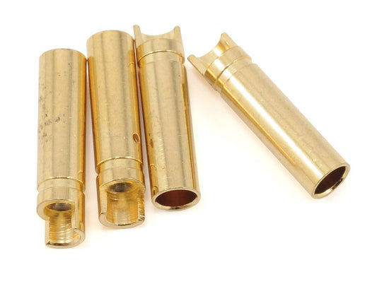 ProTek RC 4.0mm "Super Bullet" Solid Gold Connectors (4 Female) (PTK-5036)