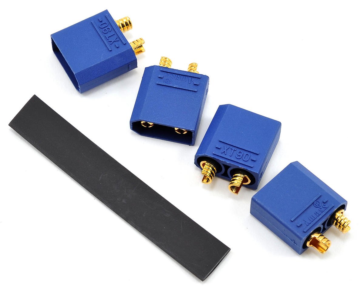 ProTek RC 4.5mm "TruCurrent" XT90 Polarized Device Connectors (4 Male) (PTK-5038)