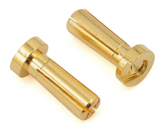 ProTek RC 4mm Low Profile "Super Bullet" Solid Gold Connectors (2 Male) (PTK-5044)