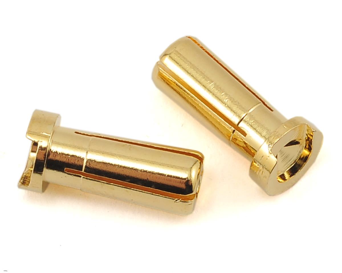 ProTek RC Low Profile 5mm "Super Bullet" Solid Gold Connectors (2 Male) (PTK-5045)