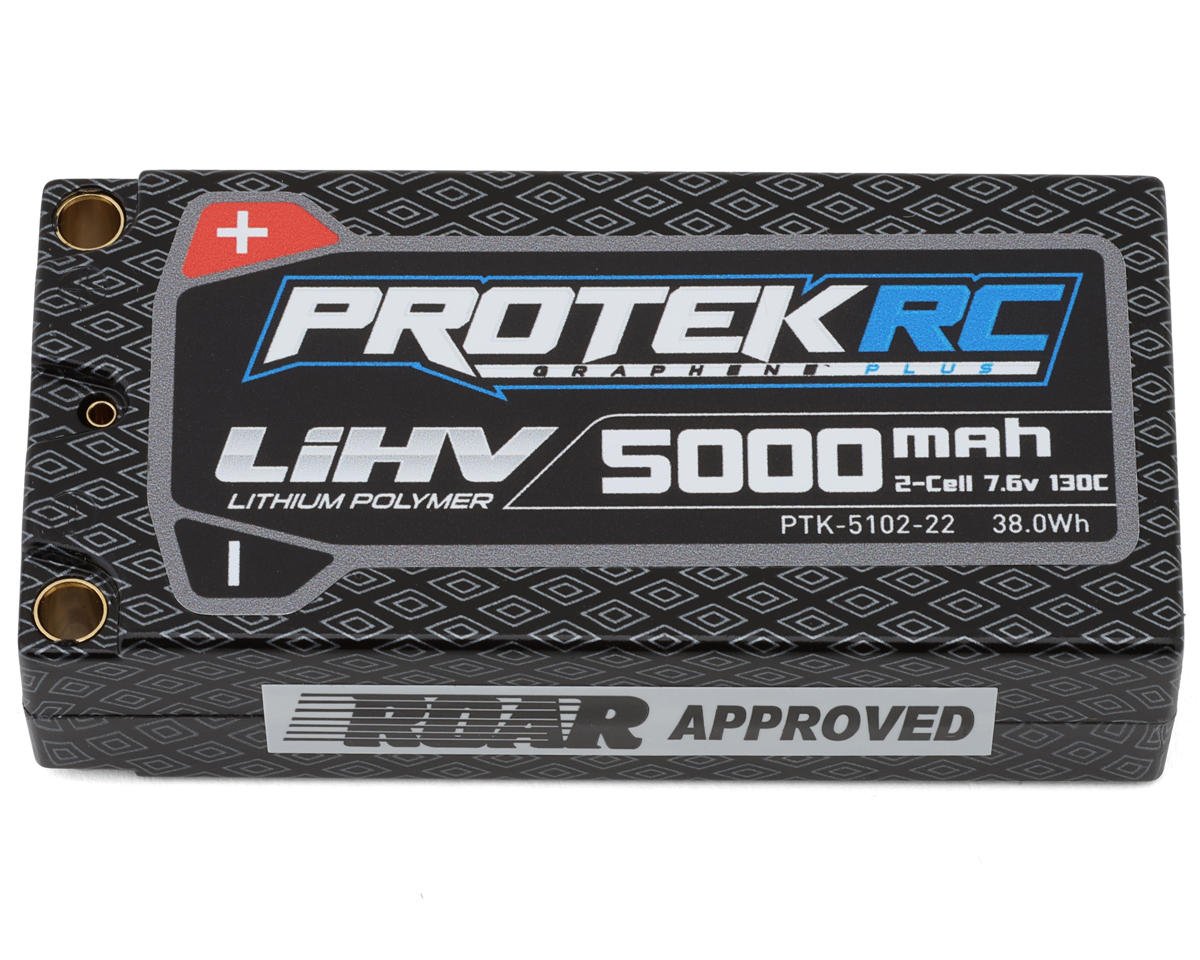 ProTek RC 2S 130C Low IR Si-Graphene + HV Shorty LiPo Battery (7.6V/5000mAh) (PTK-5102-22)
