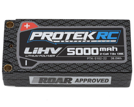 ProTek RC 2S 130C Low IR Si-Graphene + HV Shorty LiPo Battery (7.6V/5000mAh) (PTK-5102-22)