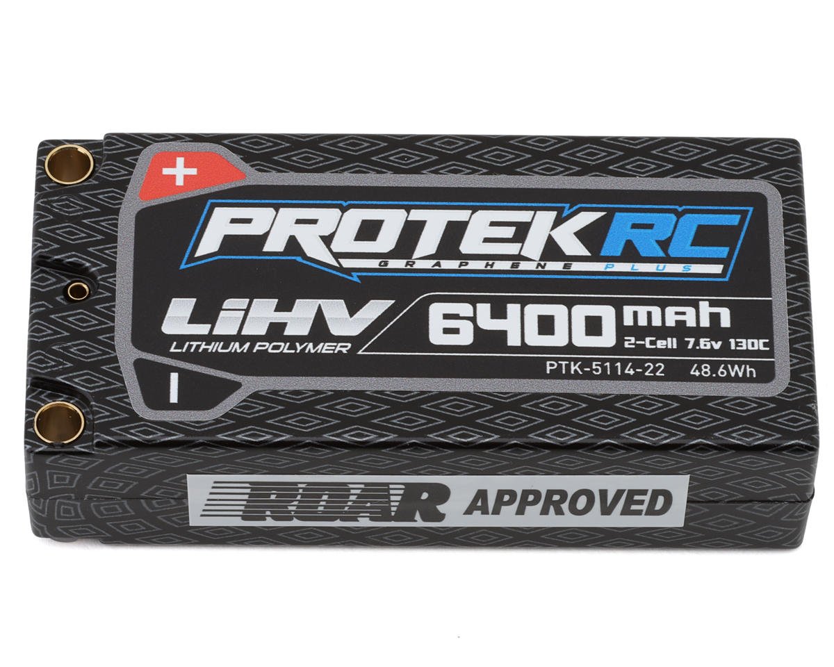 ProTek RC 2S 130C Low IR Si-Graphene + HV Shorty LiPo Battery (7.6V/6400mAh) (PTK-5114-22)