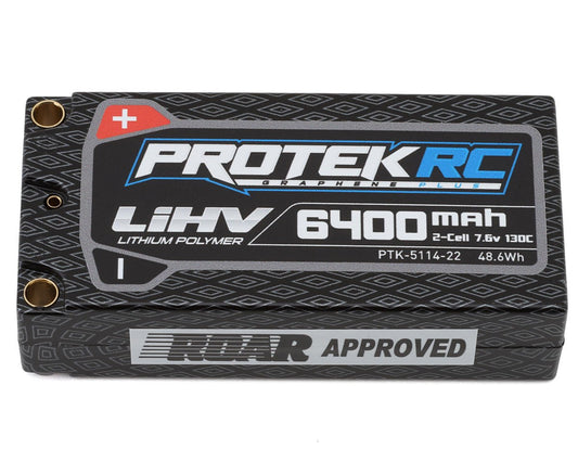 ProTek RC 2S 130C Low IR Si-Graphene + HV Shorty LiPo Battery (7.6V/6400mAh) (PTK-5114-22)