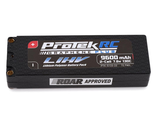 ProTek RC 2S 130C Low IR Si-Graphene + HV LiPo Battery (7.6V/9600mAh) (PTK-5133-22)