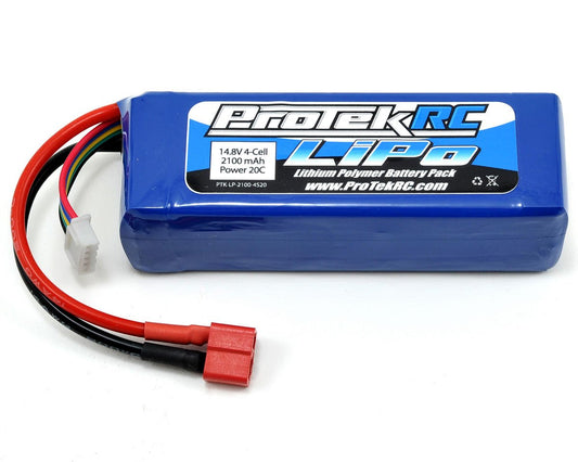 ProTek RC 4S LiPo 20C Battery Pack (14.8V/2100mAh) (Starter Box) (PTK-5186)