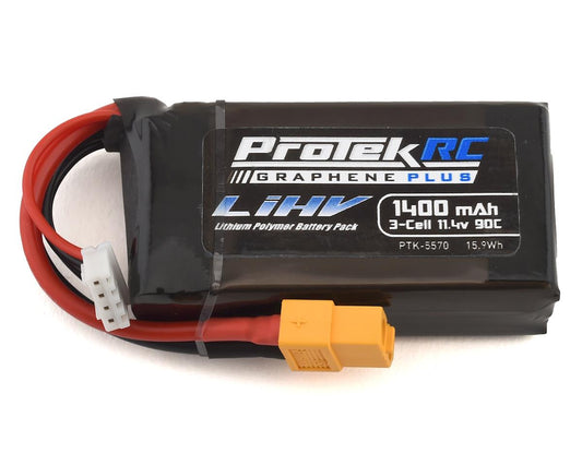 ProTek RC 3S 90C Si-Graphene + HV LiPo Battery w/XT60 Connector (11.4V/1400mAh) (PTK-5570)
