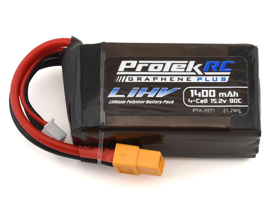 ProTek RC 4S 90C Si-Graphene + HV LiPo Battery w/XT60 Connector (15.2V/1400mAh) (PTK-5571)
