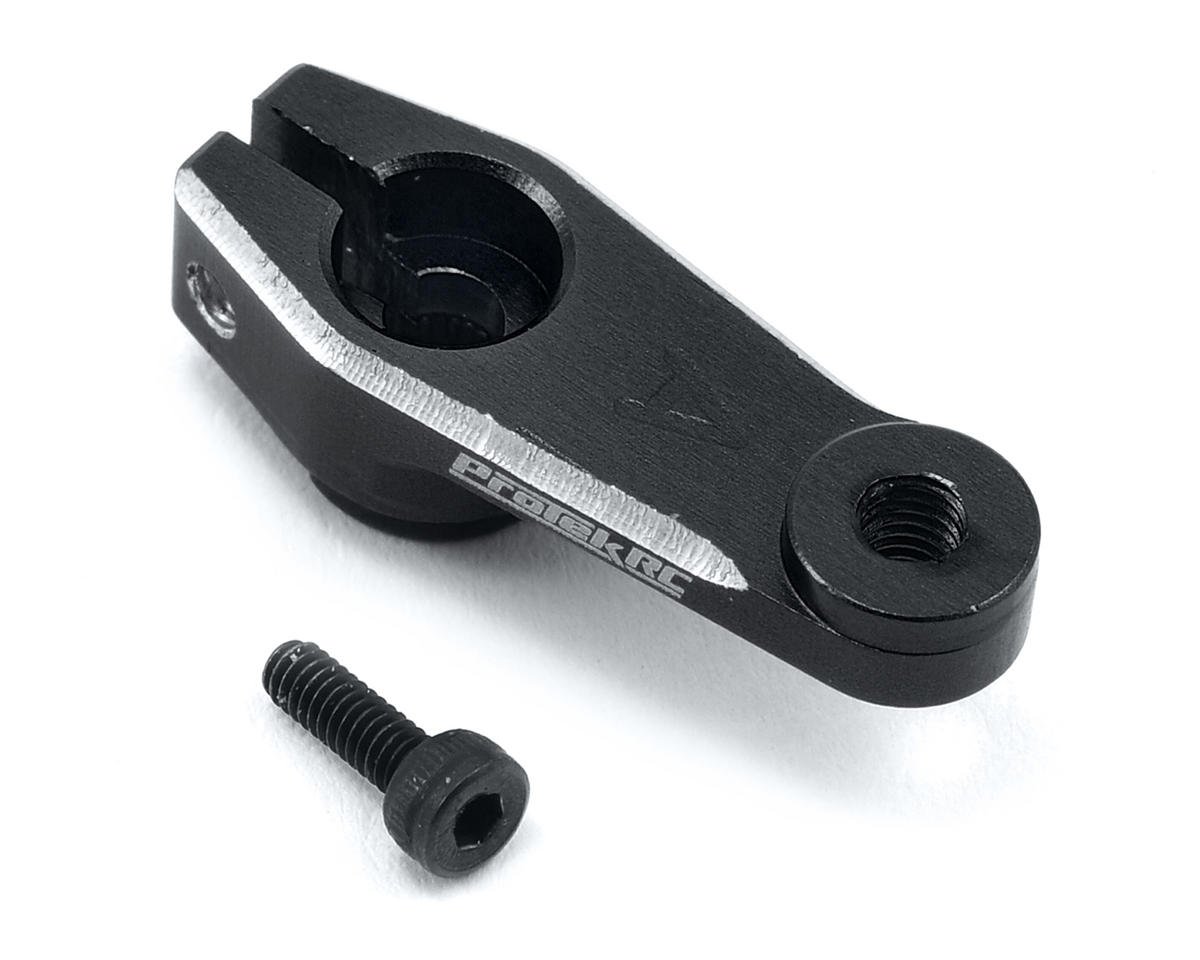 ProTek RC Aluminum Team Associated 1/10 Clamping Servo Horn (Black) (24T-Hitec) (PTK-7821-BK)