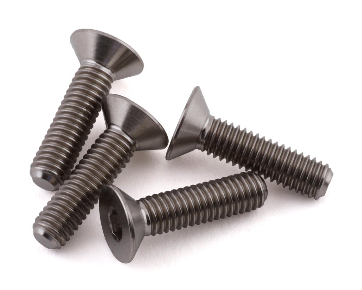 ProTek RC 3x12mm "Grade 5" Titanium Flat Head Hex Screw (4) (PTK-T-5086)
