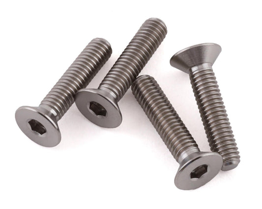 ProTek RC 3x14mm "Grade 5" Titanium Flat Head Hex Screw (4) (PTK-T-5088)