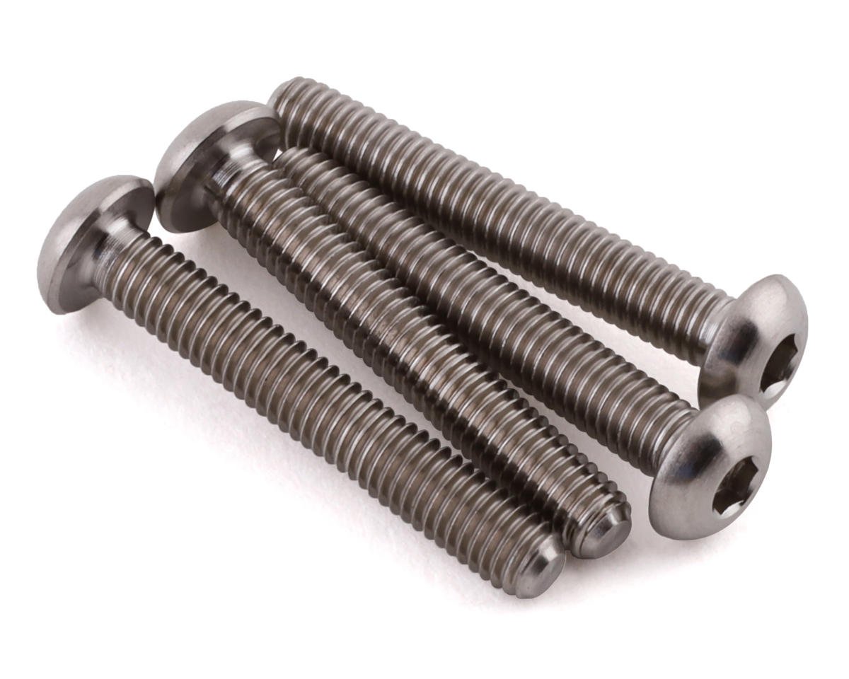 ProTek RC 3x20mm "Grade 5" Titanium Button Head Hex Screw (4) (PTK-T-5092)