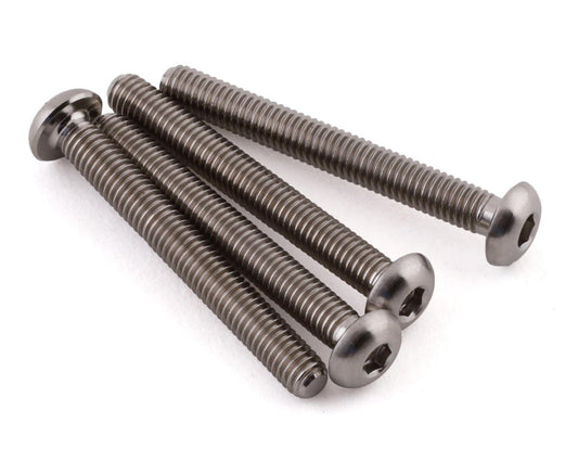 ProTek RC 3x25mm "Grade 5" Titanium Button Head Hex Screw (4) (PTK-T-5094)