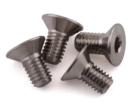 ProTek RC 3x6mm "Grade 5" Titanium Flat Head Hex Screw (4) (PTK-T-5099)