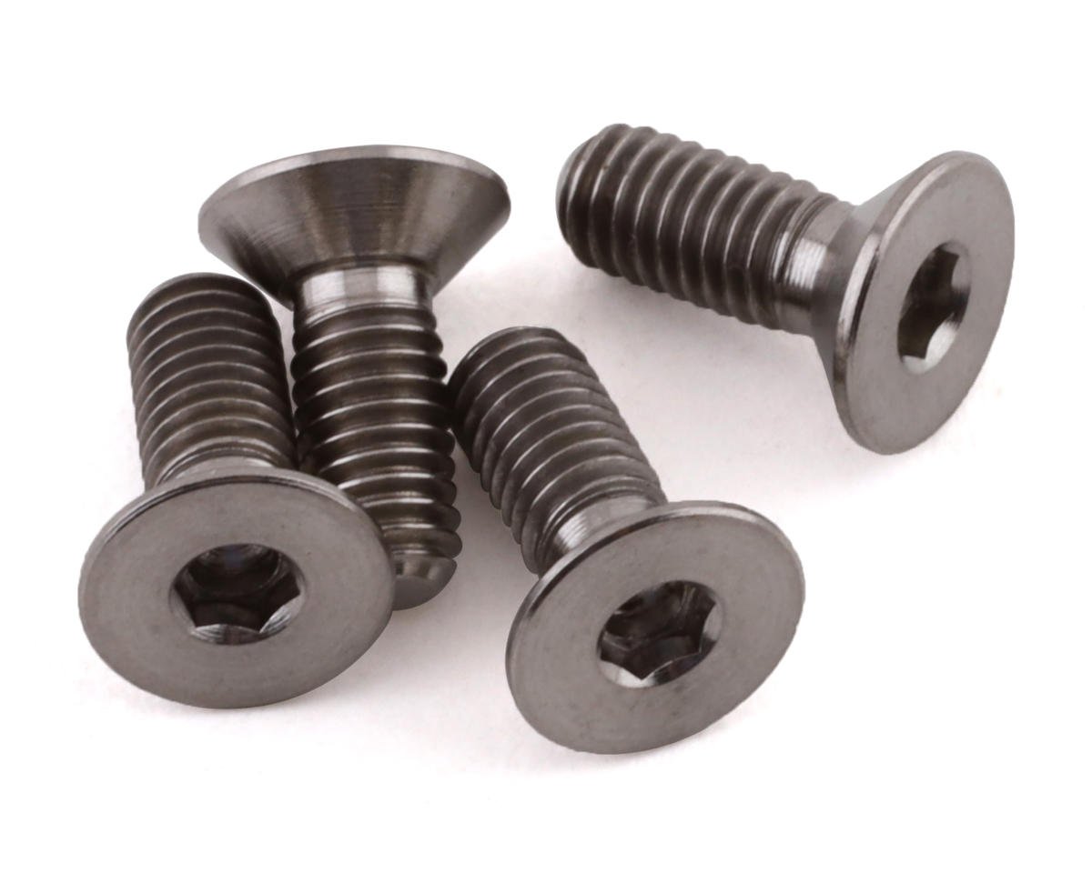 ProTek RC 3x8mm "Grade 5" Titanium Flat Head Hex Screw (4) (PTK-T-5100)