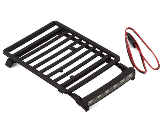 RC4WD Axial SCX24 2021 Ford Bronco Flat Roof Rack w/LED Light Bar (RC4VVVC1377)