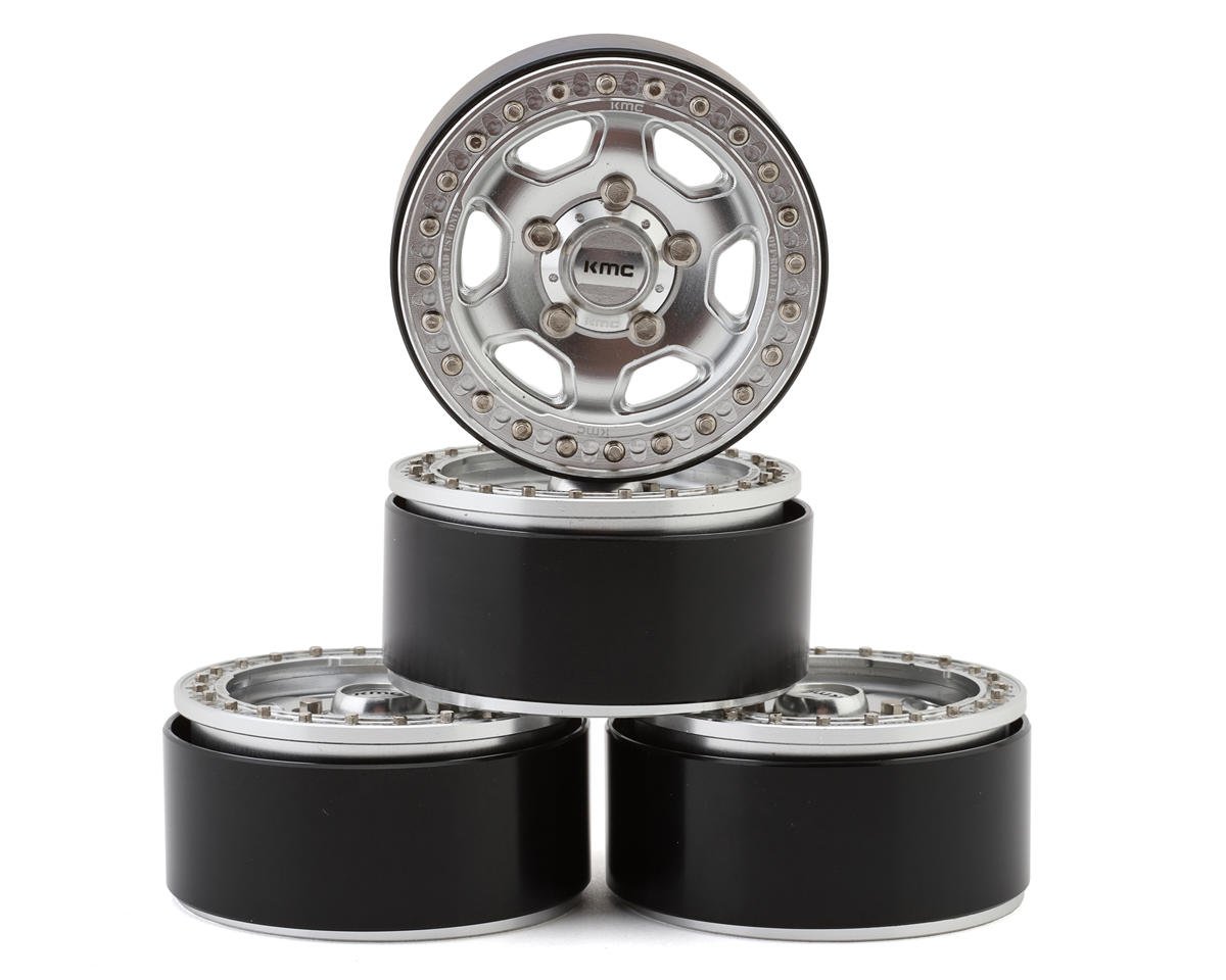 RC4WD KMC 1.7" Hex Rock Crawler Beadlock Wheels (Silver) (4) (RC4ZW0011)