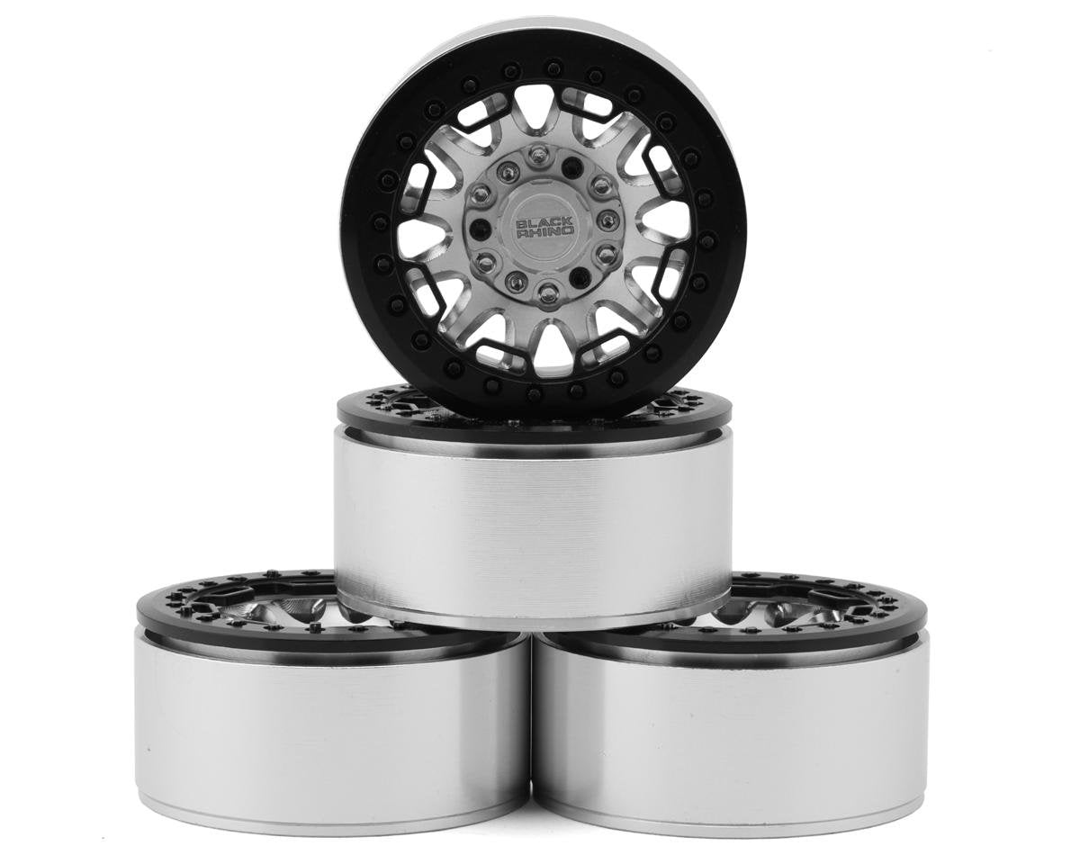 RC4WD Black Rhino Ouray 1.9" Aluminum Beadlock Wheels (Silver/Black) (4) (RC4ZW0020)