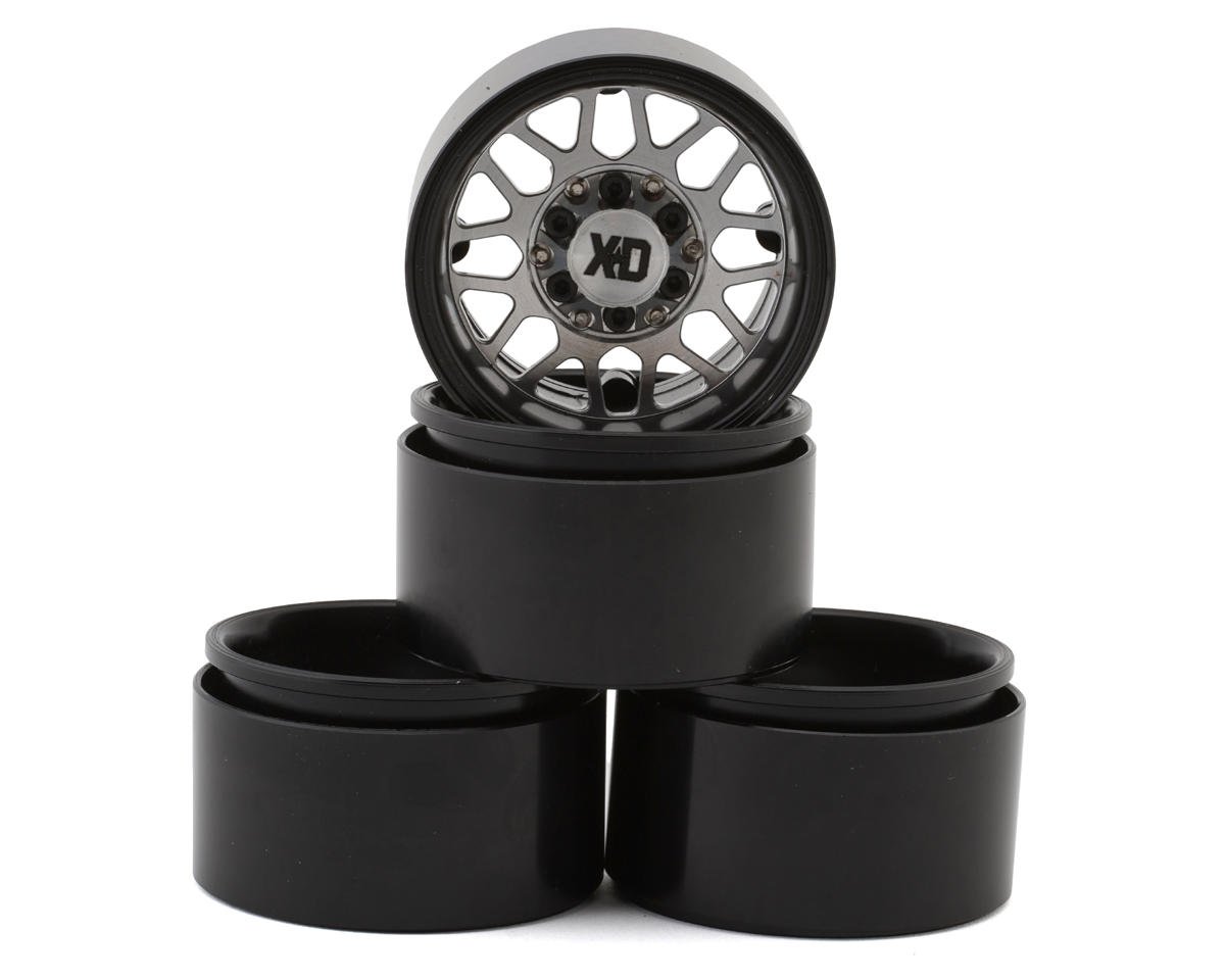 RC4WD XD 1.7" XD849 Grenade 2 Deep Dish Beadlock Wheels (Black/Silver) (4) (RC4ZW0041)