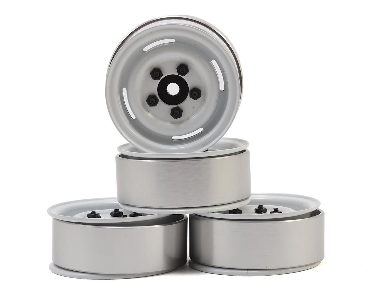 RC4WD 1.55" Landies Vintage Stamped Steel Beadlock Wheels (White) (RC4ZW0076)