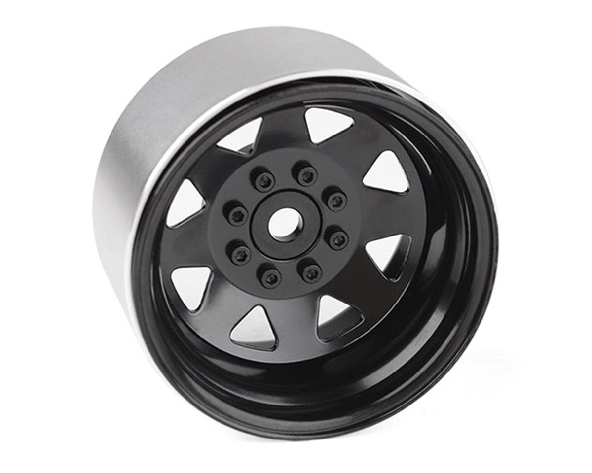 RC4WD 8 Lug Deep Dish Wagon 1.9" Steel Stamped Beadlock Crawler Wheels (Black) (RC4ZW0084)