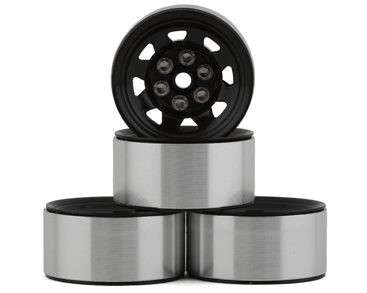 RC4WD Stamped Steel 0.7" Stock Beadlock Wheels (Black) (RC4ZW0087)