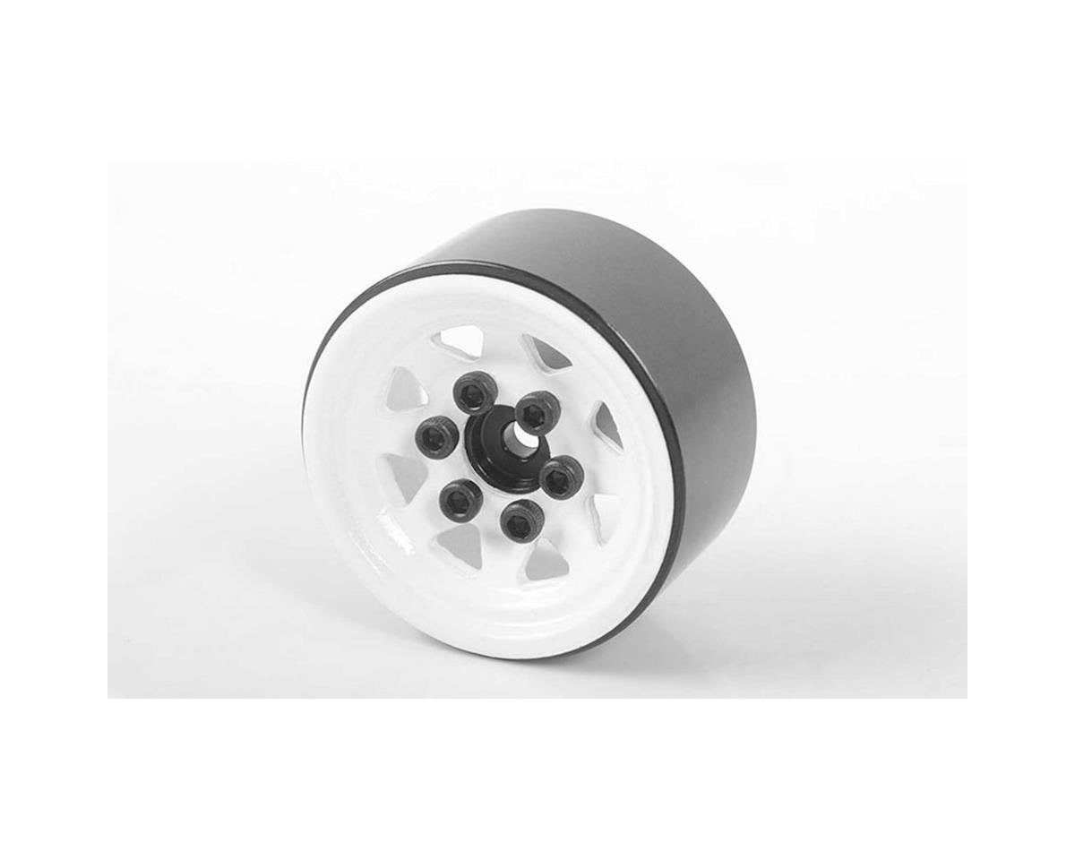 RC4WD 1/18 Gelande II Stamped Steel 1.0'' Stock Beadlock Wheels (White) (4) (RC4ZW0111)