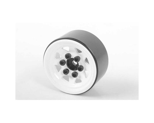 RC4WD 1/18 Gelande II Stamped Steel 1.0'' Stock Beadlock Wheels (White) (4) (RC4ZW0111)