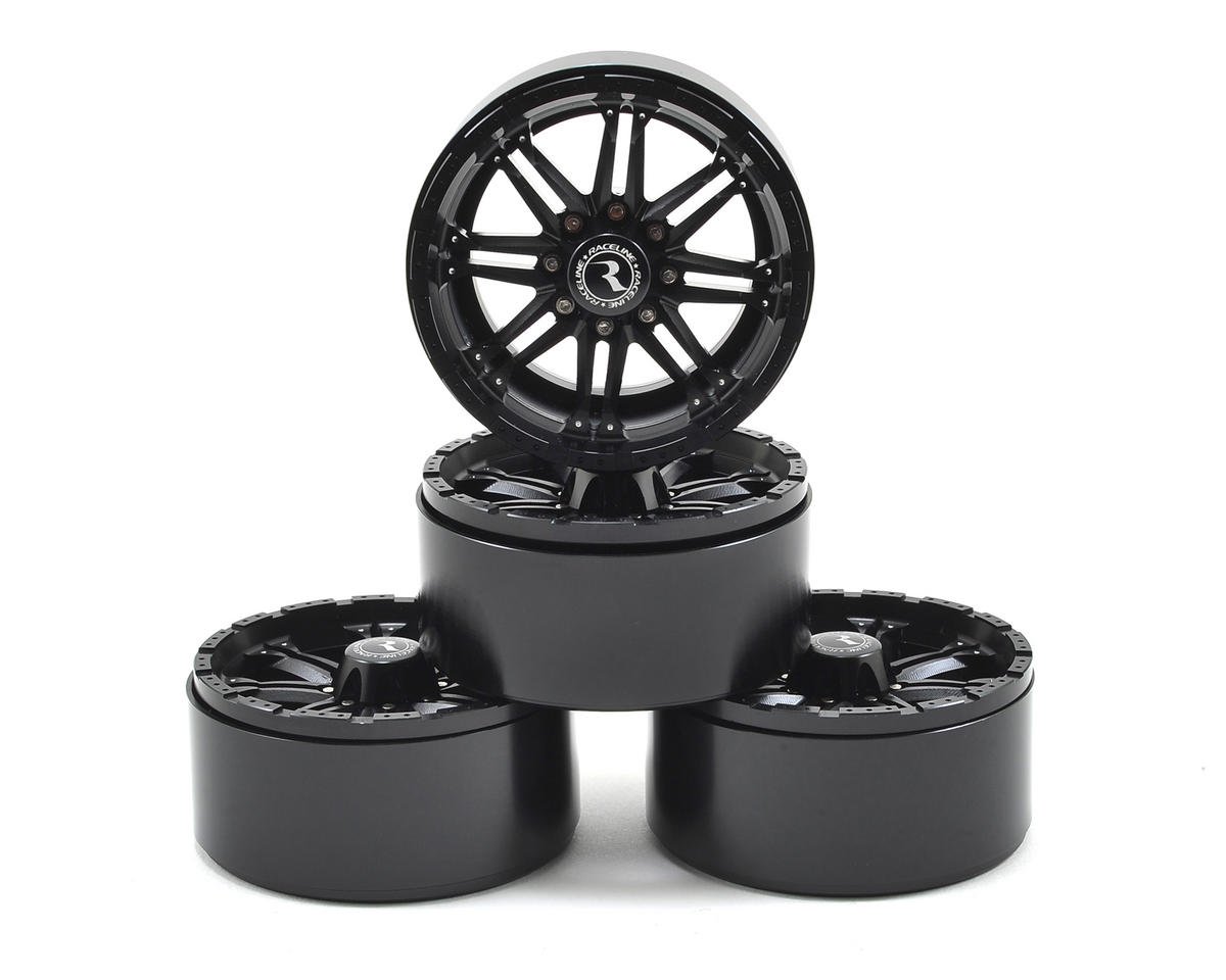 RC4WD Raceline Octane 2.2" Aluminum Beadlock Crawler Wheels (4) (Black) (RC4ZW0184)