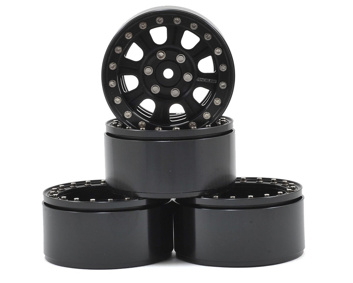 RC4WD Raceline Monster 1.9" Aluminum Beadlock Crawler Wheels (4) (Black) (RC4ZW0185)