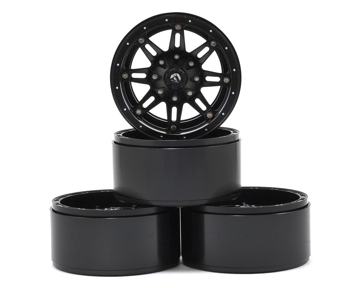 RC4WD Fuel Offroad Hostage 2.2 Aluminum Beadlock Rock Crawler Wheel (4) (Black) (RC4ZW0196)