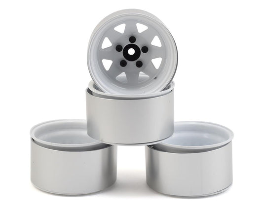 RC4WD 5 Lug Deep Dish Wagon 1.9" Steel Stamped Beadlock Wheels (White) (RC4ZW0242)