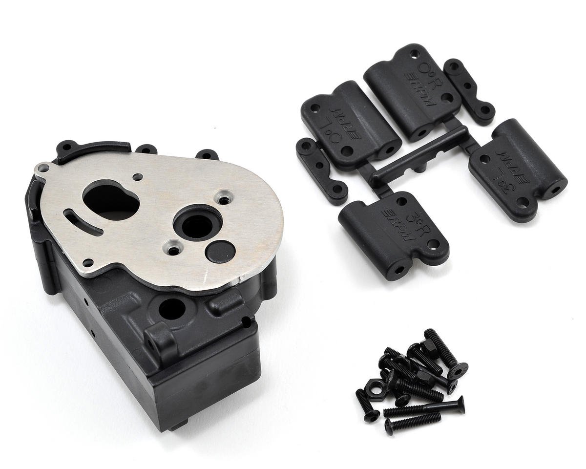 RPM Hybrid Gearbox Housing & Rear Mount Kit for Traxxas 2WD (Black) (RPM73612)