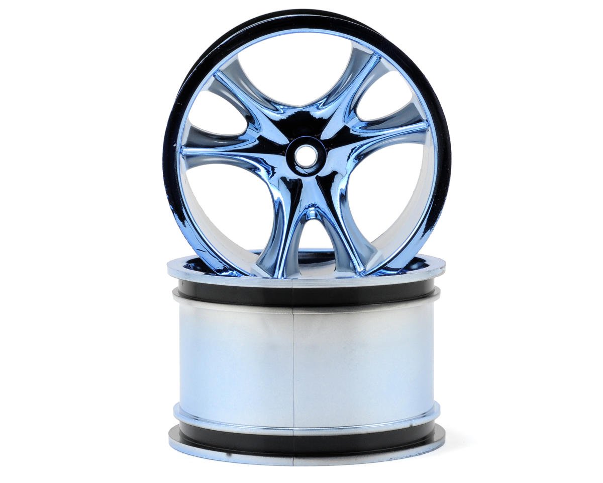 RPM Monster Clawz Monster Truck Wheel (2) (Standard Offset) (Blue Chrome) (RPM81915)