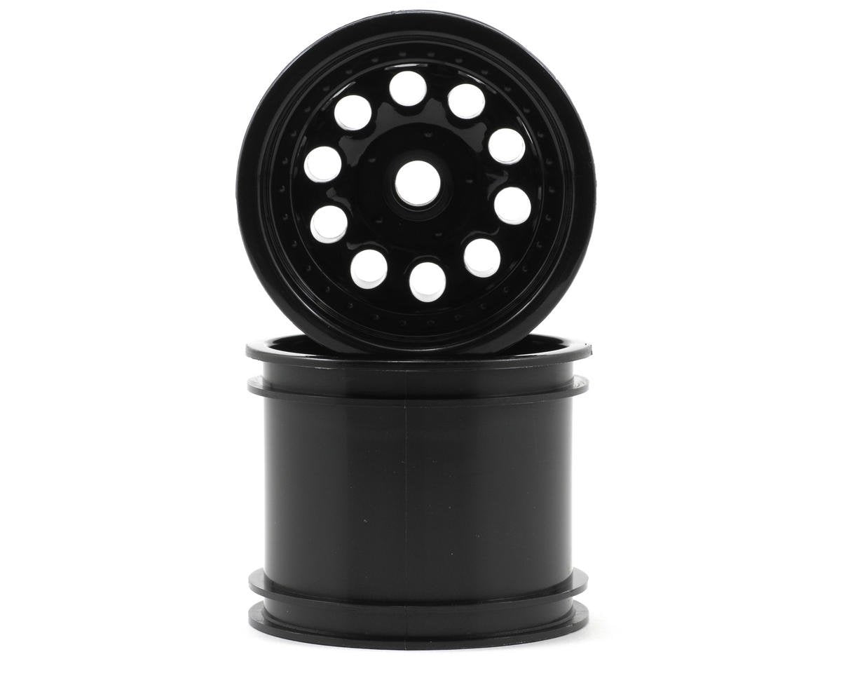 RPM "Revolver 10 Hole" Associated Front Wheels (2) (Black) (Pins) (RPM82042)