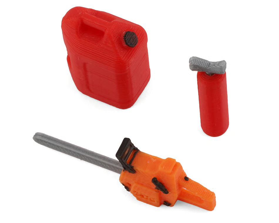 SCB - 1/18 Miniature Scale Accessory Bundle w/Chainsaw, 5-Gallon Jug & Fire Extinguisher (SBCTR01)