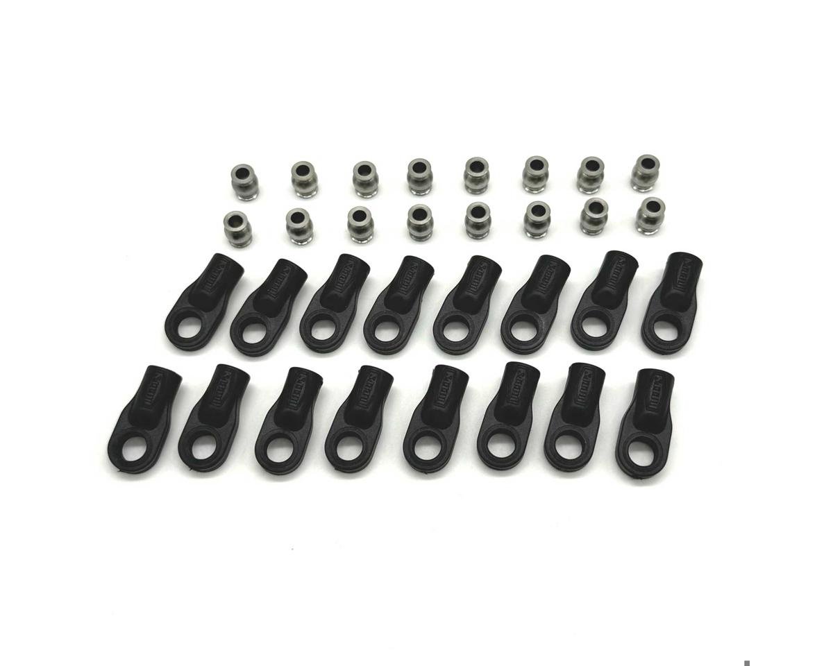 Reefs RC XP 4mm Rod Ends & Stainless Steel Pivot Balls (16) (SEHREEFS203)