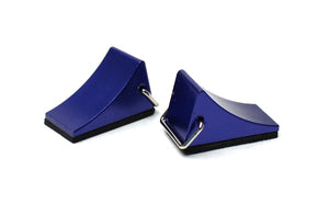 RACERS EDGE - 1/10 Scaler Aluminum Wheel Chocks (pr) - Blue (RCE3407B)