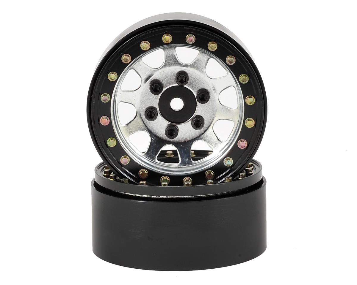 SSD RC D Hole 1.9" Steel Beadlock Crawler Wheels (Silver) (2) (SSD00006)