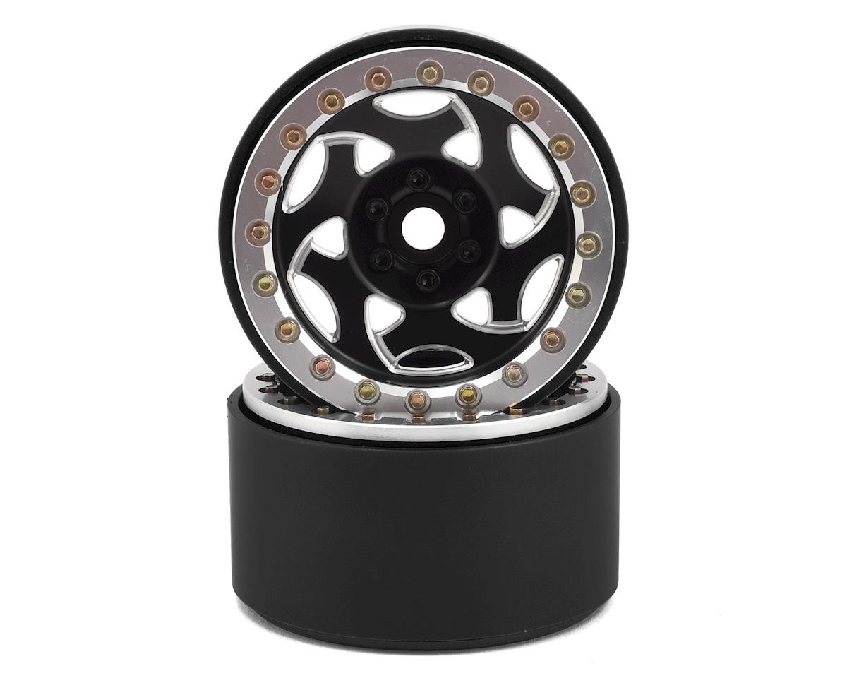 SSD RC 2.2 Champion Beadlock Wheels (Black/Silver) (SSD00234)