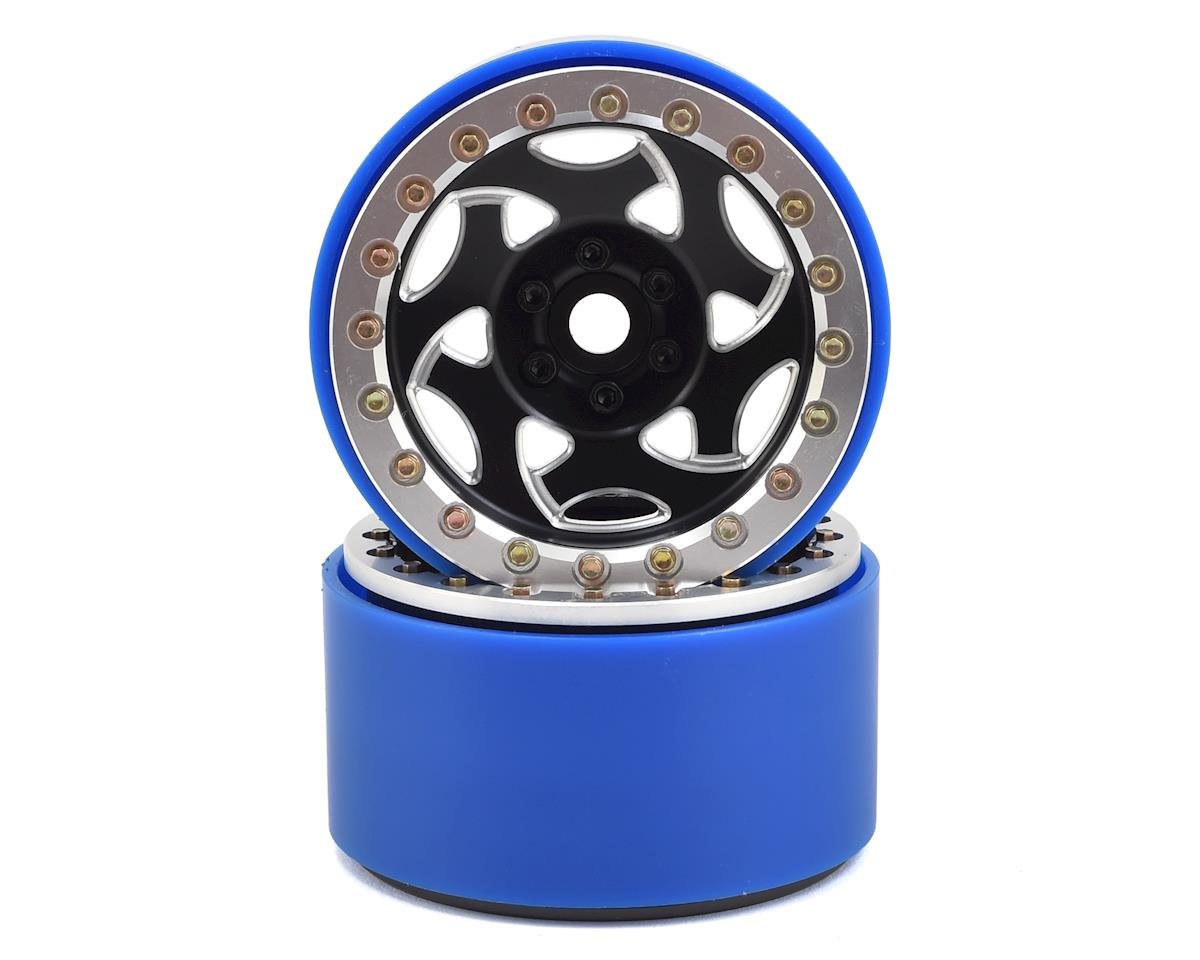 SSD RC 2.2 Champion PL Beadlock Wheels (Black/Silver) (SSD00236)