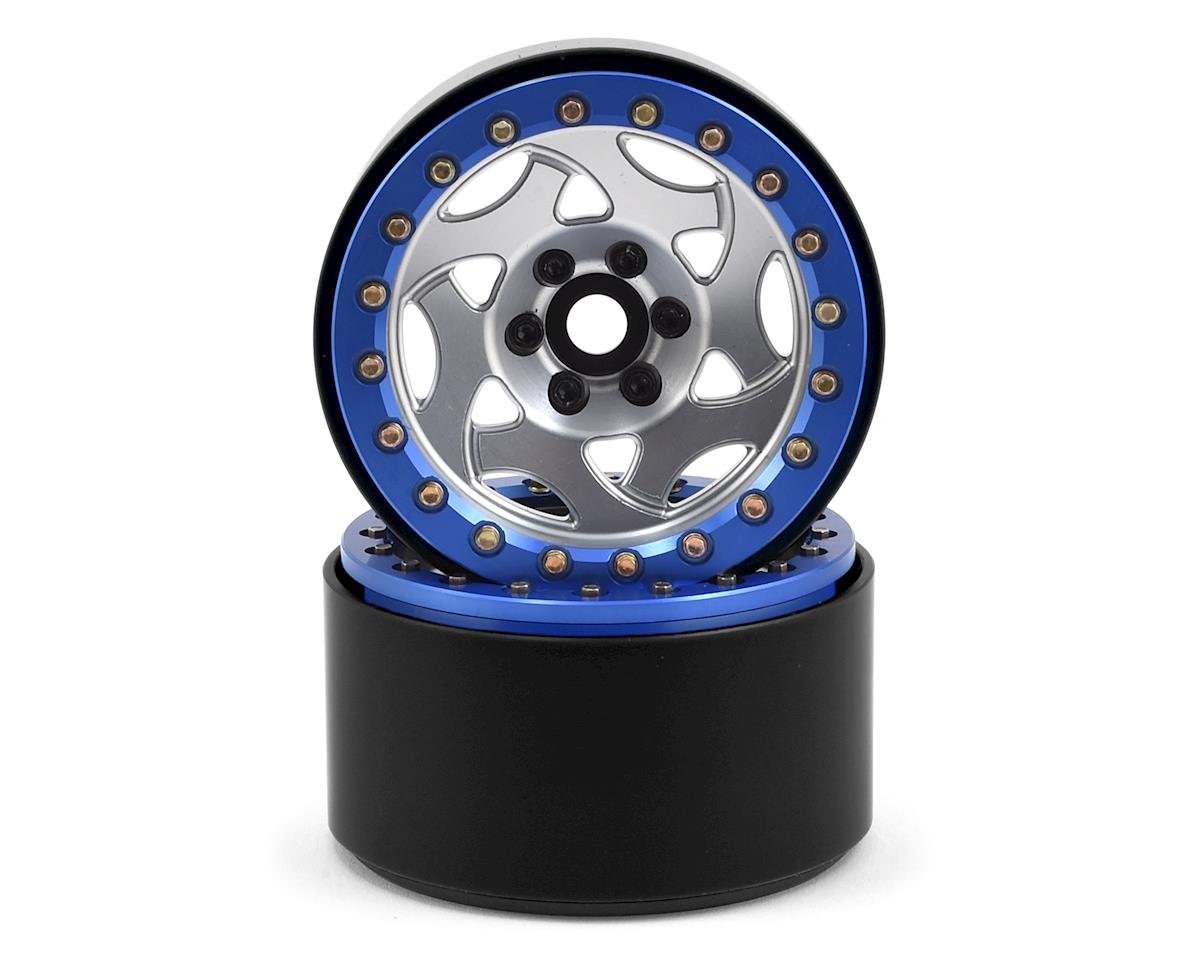 SSD RC 2.2 Champion Beadlock Wheels (Silver/Blue) (SSD00238)