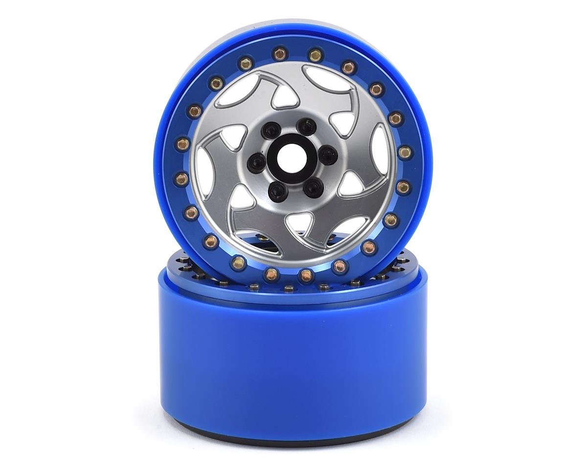 SSD RC 2.2 Champion PL Beadlock Wheels (Silver/Blue) (SSD00240)