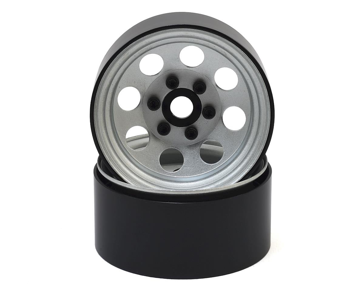 SSD RC 8 Hole 1.9"" Steel Beadlock Wheels (Silver) (SSD00266)