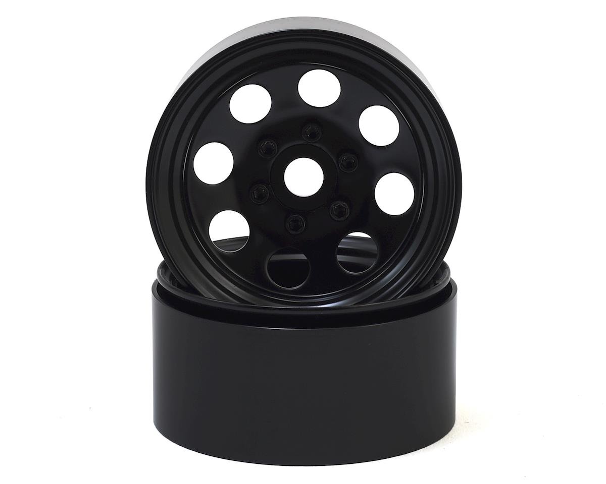 SSD RC 8 Hole 1.9"" Steel Beadlock Wheels (Black) (SSD00268)
